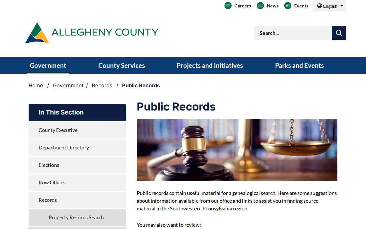 Plum street directory reference to Allegheny County genealogical public records