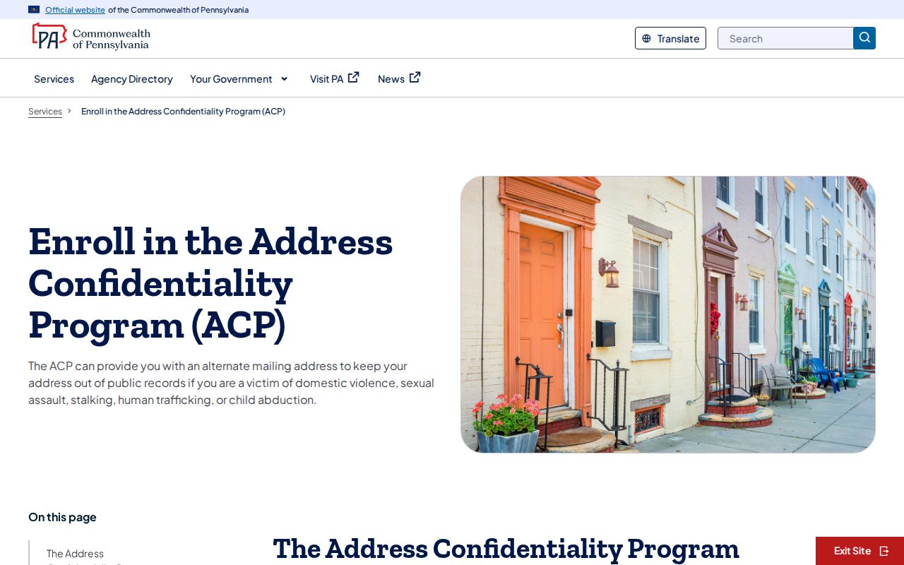 Plum resident lookup and Pennsylvania Address Confidentiality Program protection